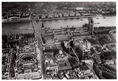 Ilmakuva Westminsteristä, Lontoosta, Zeppelinistä, 1931 1933 tekijältä Unbekannt