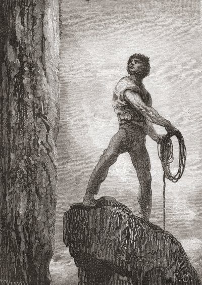Gustave Doren teoksen jälkeen Victor Hugon kirjasta "The Toilers of the Sea", "Gustave Doren elämä ja muistot", julkaistu 1885 tekijältä Unbekannt