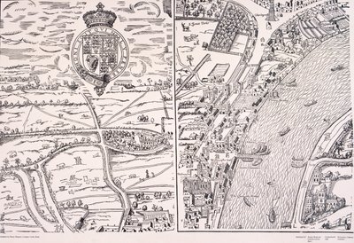 "Agas" Lontoon kartta, c1561 tekijältä Unbekannt