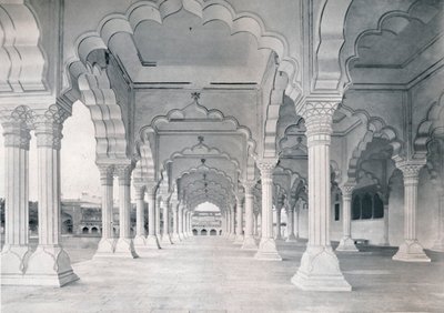 Agra. The Dewan-i-am, tai Hall of Public Audience, 1910. tekijältä Unbekannt