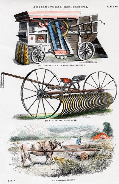 Maatalousvälineet, 1800-luku tekijältä Unbekannt