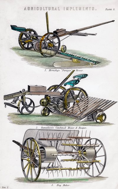 Maatalousvälineet, 1800-luku tekijältä Unbekannt