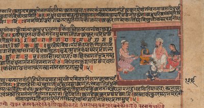 Akrura ilmoittaa Nandalle ja Yashodalle: Sivuja hajallaan olevasta Bhagavata Puranasta..., n. 1630-50. tekijältä Unbekannt