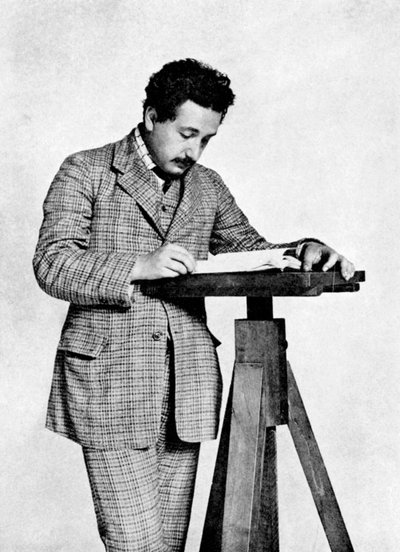 Albert Einstein 1879-1955, saksalais-sveitsiläinen matemaatikko ja teoreettinen fyysikko, 1905 tekijältä Unbekannt