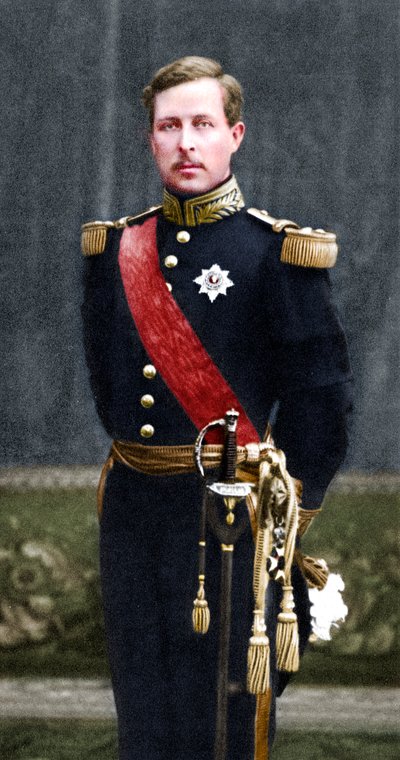 Albert I 1875-1934, belgialaisten kuningas vuodesta 1909, sotilasunivormussa tekijältä Unbekannt
