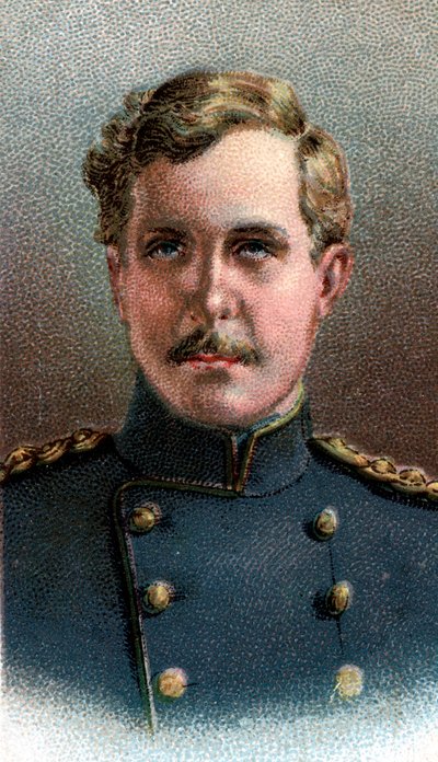 Albert I 1875-1934, belgialaisten kuningas vuodesta 1909, sotilasunivormussa, 1917 tekijältä Unbekannt