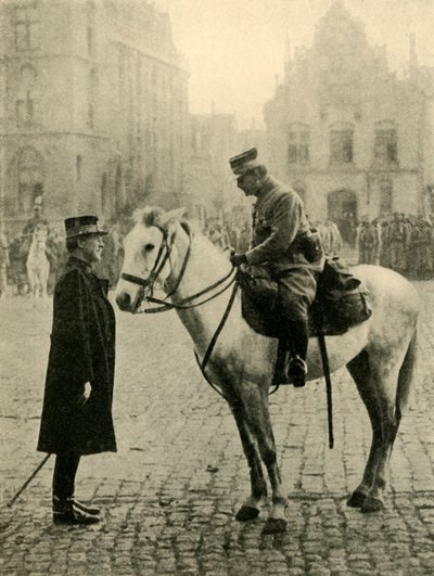 Albert I Belgialainen, Ensimmäinen maailmansota, 1914, c1920. tekijältä Unbekannt