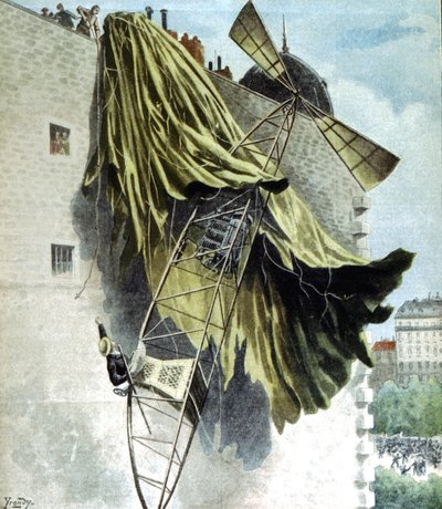 Alberto Santos-Dumont 1873-1932 brasilialainen lentonautti, epäonnistunut yritys Deutsch-palkinnolle tekijältä Unbekannt