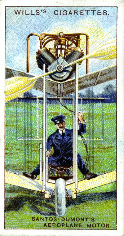 Alberto Santos-Dumont, brasilialainen lentonautti, ensimmäinen kirjattu lento Euroopassa, 1906, 1915 tekijältä Unbekannt