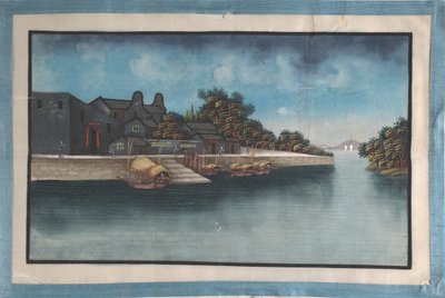 Albumi, joka sisältää kaksitoista maalausta kohtauksista joen varrella, 1800-luku. tekijältä Unbekannt