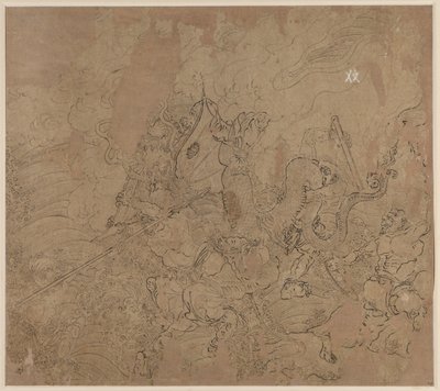 Albumi taolaisista ja buddhalaisteemoista: Search the Mountain: Leaf 49, 1200s. tekijältä Unbekannt