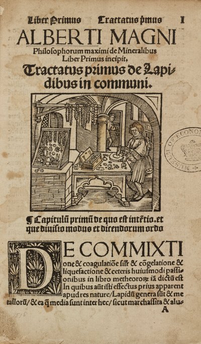 Alchemy & Early Chemistry Nimisivu keskiaikaiseen saksalaiseen mineralogiaa ja alkemiaa käsittelevään teokseen tekijältä Unbekannt