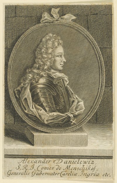 Aleksanteri Danilovich Menshikov, Generalissimo, Pyhän Rooman valtakunnan ruhtinas, 1705. tekijältä Unbekannt