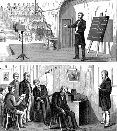 Alexander Graham Bell 1847-1922, skotlantilaissyntyinen amerikkalainen keksijä, 1877 1890 tekijältä Unbekannt