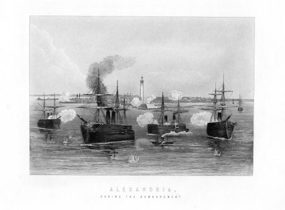 Aleksandria, pommituksen aikana, 1882, 1800-luku tekijältä Unbekannt