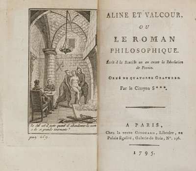 Aline ja Valcour tai Marquis de Saden filosofinen roomalainen, 1795. tekijältä Unbekannt