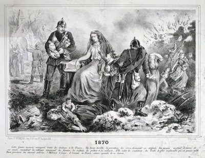 Allegorinen sarjakuva, Ranskan ja Preussin sota, 1870-1871 tekijältä Unbekannt