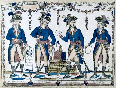 Bonaparten vertaukset, Augereau, Massina, Berphier, Ranska, 1789 tekijältä Unbekannt