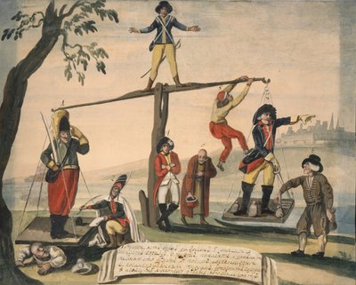 Allegoria Euroopasta 1791, 1791 tekijältä Unbekannt
