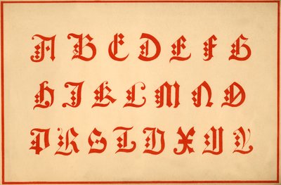 Aakkoset, kirjaimet A-Z, isot kirjaimet tekijältä Unbekannt