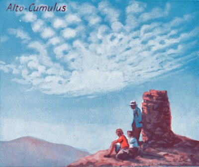 Alto-Cumulus - Kymmeniä tärkeimmistä pilvimuodoista taivaalla, 1935 tekijältä Unbekannt