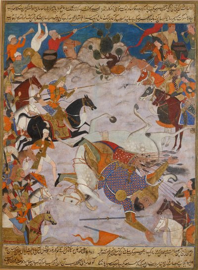 Amir Hamzah raivoaa materiaalin emiirin lähellä, 1562-1565 tekijältä Unbekannt