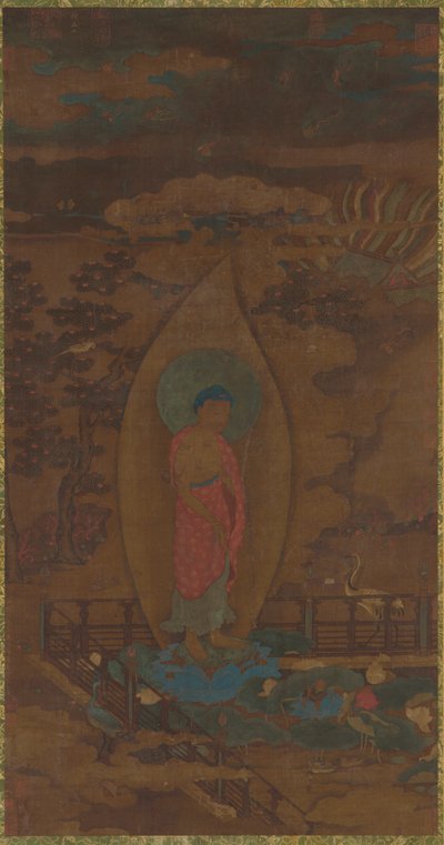 Amitabha toivottaa sielun tervetulleeksi paratiisiin, Ming-dynastia, 1500-1600-luku. tekijältä Unbekannt