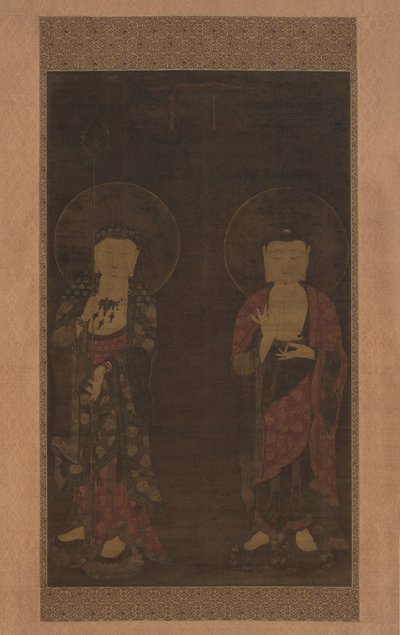 Amitabha ja Kshitigarba, 1300-luvun ensimmäinen puolisko. tekijältä Unbekannt