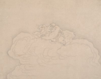 Kuolematon pilvellä persikkaparin kanssa, 1900-luku. tekijältä Unbekannt