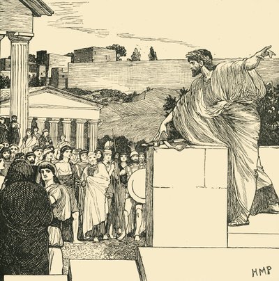 Demosthenesin puhe, 1890. tekijältä Unbekannt