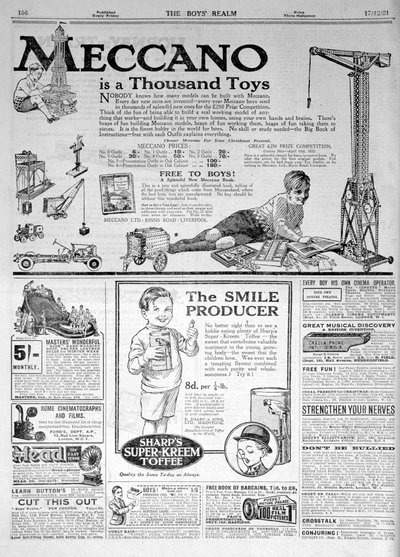 Mainossivu The Boys Realmissa, jouluna 1921 tekijältä Unbekannt