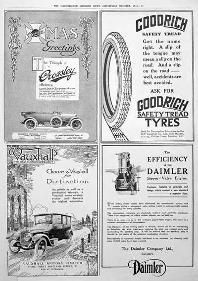 Mainossivu Illustrated London Newsissa, joulu, 1916 tekijältä Unbekannt