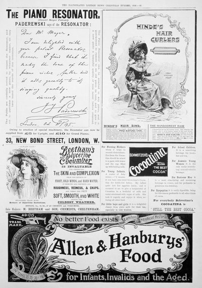 Mainossivu Illustrated London Newsissa, joulunumero, 1896 tekijältä Unbekannt