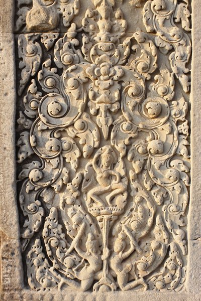 Angkor Wat, veistetty yksityiskohta WallFlowersissa, Siem Reap, Kambodža tekijältä Unbekannt