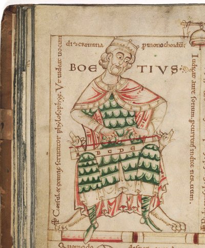 Anicius Manlius Severinus Boethius Teoksesta: Boethiuksen musiikin muodostuminen, 1100-luku tekijältä Unbekannt
