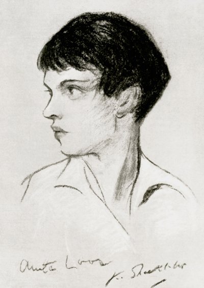 Anita Loos 1888-1981, yhdysvaltalainen käsikirjoittaja, näytelmäkirjailija ja kirjailija, 1900-luvun alku tekijältä Unbekannt