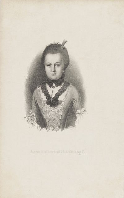 Anna Katharina Käthchen Schönkopf 1746-1810, noin 1820. tekijältä Unbekannt