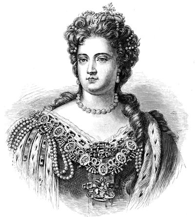 Anne 1665-1714, Ison-Britannian ja Irlannin kuningatar vuodesta 1702, 1880 tekijältä Unbekannt