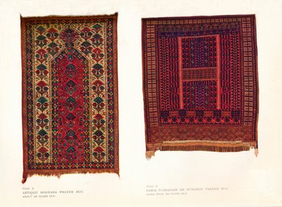Antiikki Bokhara-rukousmatto & Sarik Turkman Or Her Body Prayer Ruji, K19 To tekijältä Unbekannt