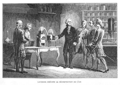 Antoine Laurent Lavoisier, ranskalainen kemisti, esittelee hapen löytöään, 1776 1874 tekijältä Unbekannt