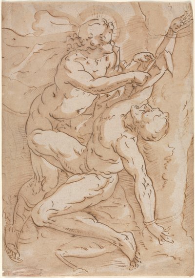 Apollon nyljettävä Marsyas, 1500-luku. tekijältä Unbekannt