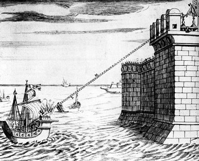 Archimedes Burning Mirror, laite, jota käytettiin Syrakusan piirityksessä, 215-212 eKr. 1642 tekijältä Unbekannt