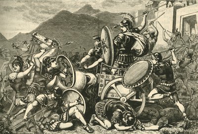 Aristomenes taistelee ulos Eirasta, 1890. tekijältä Unbekannt