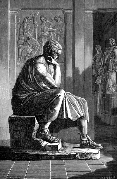 Aristoteles 384-322 eKr., antiikin kreikkalainen filosofi ja tiedemies tekijältä Unbekannt
