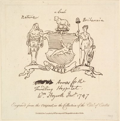 Aseet Foundlingin sairaalalle, 22. joulukuuta 1781. tekijältä Unbekannt
