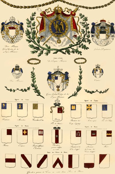Ranskan valtakunnan ja keisarillisen aateliston aseet, 1806, 1921. tekijältä Unbekannt