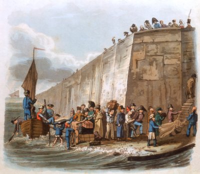 Saapuminen Calaisiin, 1816 tekijältä Unbekannt