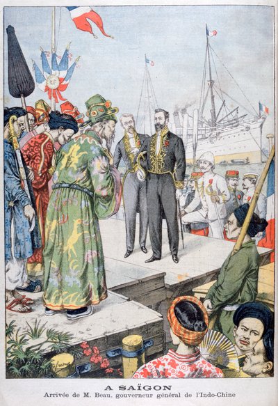 Indokiinan kenraalikuvernöörin Paul Beaun saapuminen Saigoniin, 1902 tekijältä Unbekannt