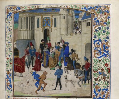 Isabeau de Bavarian saapuminen Pariisiin, noin 1470-1475. tekijältä Unbekannt