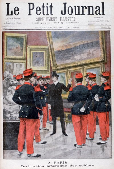 Taiteellista opetusta ranskalaisille sotilaille Salonissa, Pariisissa, 1902 tekijältä Unbekannt